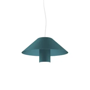 FLORA Suspension, 1X GU10, max 42W, bleu méditerranéen, D.25cm avec diffuseur opale