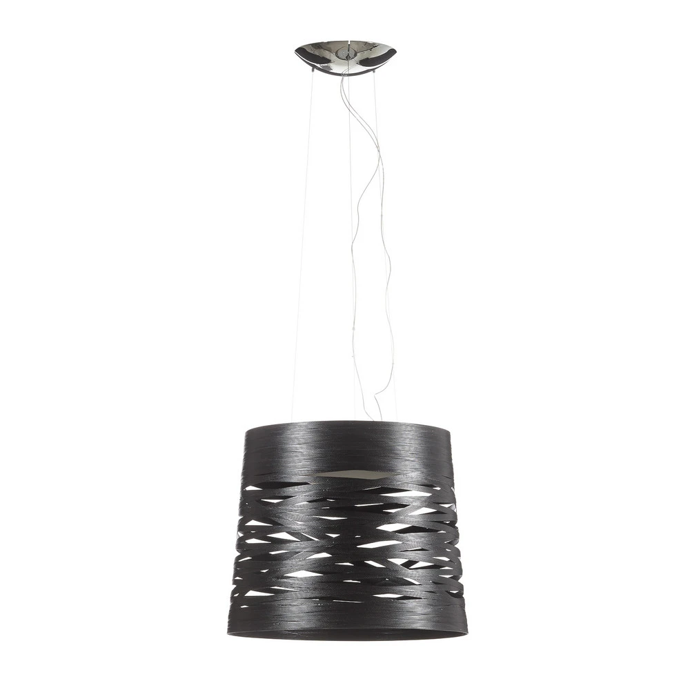 Foscarini Tress grande suspension LED, noir à fixation clip