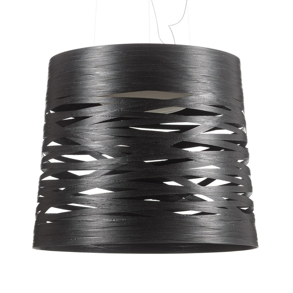 Foscarini Tress grande suspension LED, noir à fixation clip