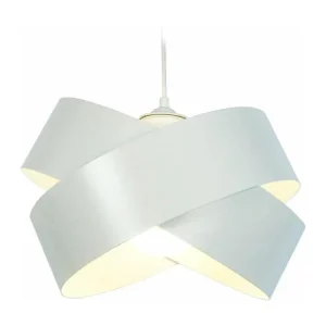 GORDIUM - Suspension géométrique métal blanc à fixation clip