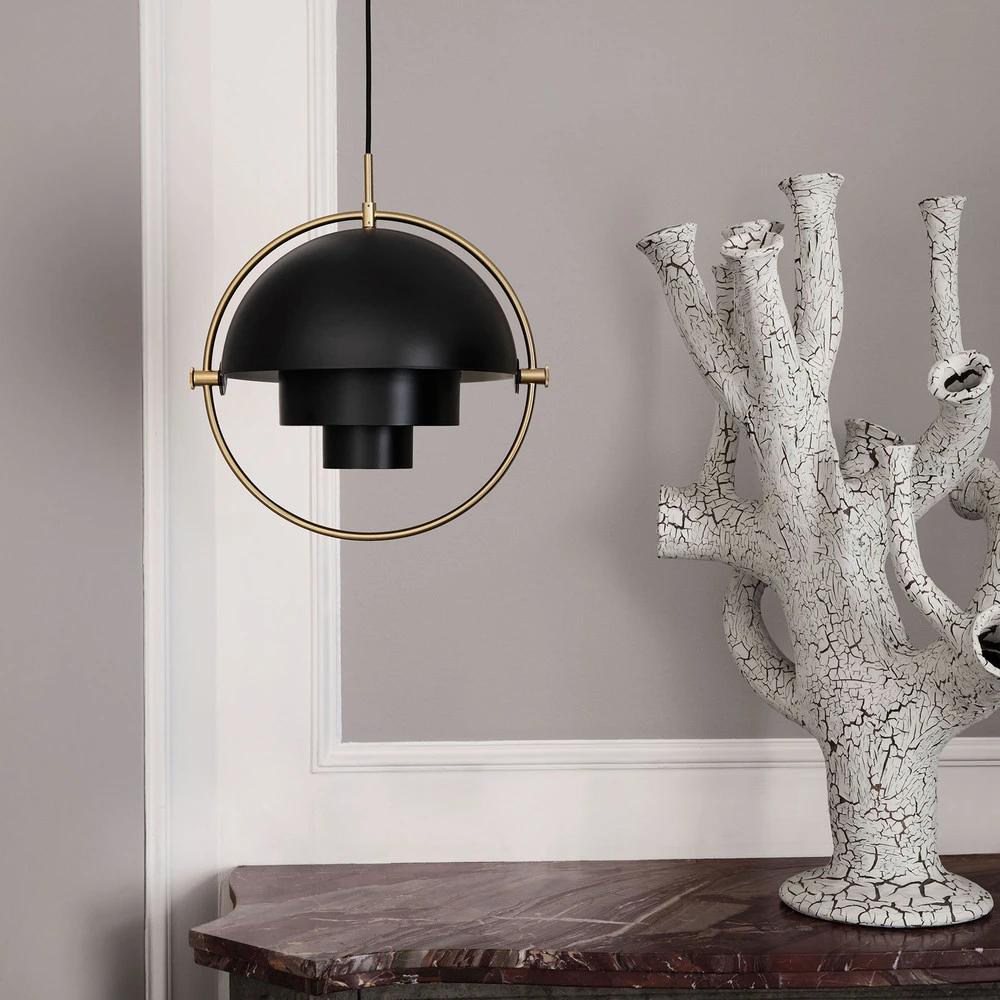GUBI Suspension Multi-Lite, Ø 36 cm, laiton/noir (Carré 30x30cm)