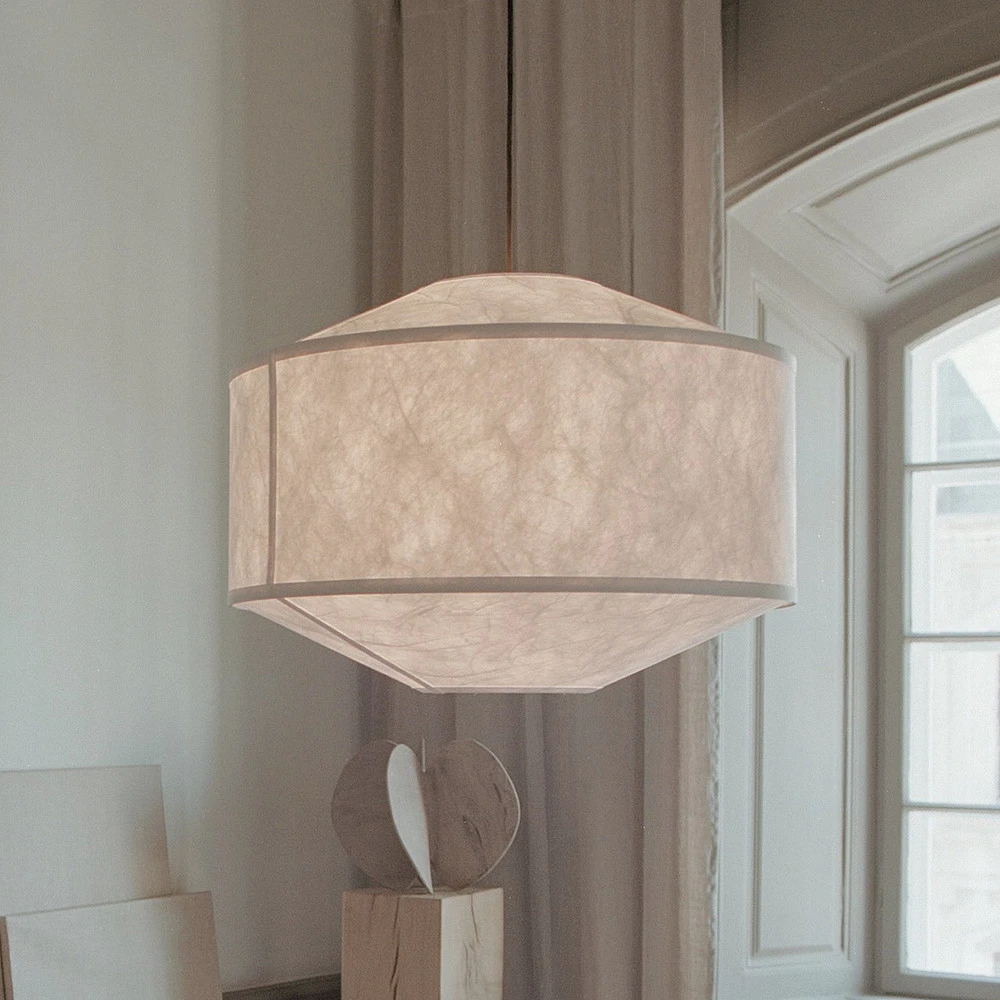 Inedit Works Suspension Kite, Ø 65 cm, blanc, 3 lampes, toison