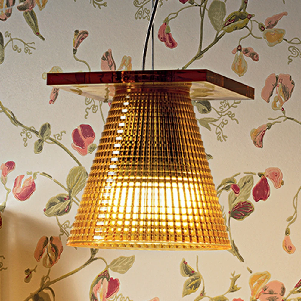 Kartell Light-Air suspension LED, ambre avec diffuseur opale