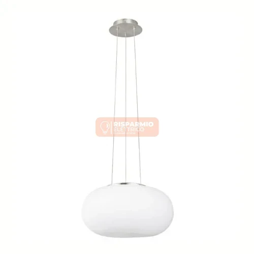LAMPADA SOSPENSIONE EGLO OPTICA 2‑LUCI Ø35 CM – NICHEL OPACO