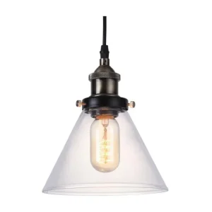 Lampe de plafond - Lampe suspendue au design industriel - Hannah Cuivre étain à fixation clip