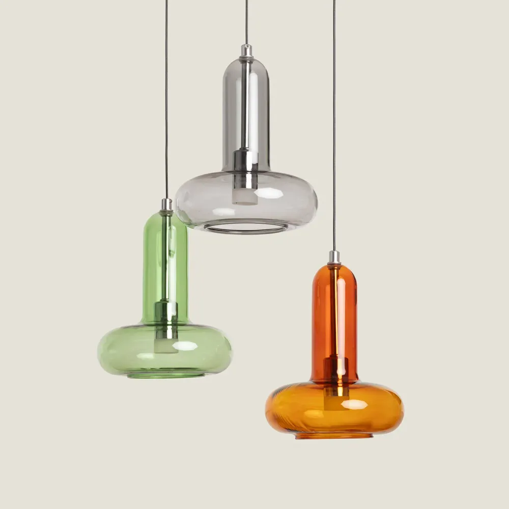 Lampe suspendue 15W en aluminium avec trois spots à LED avec LED intégrée non remplaçable