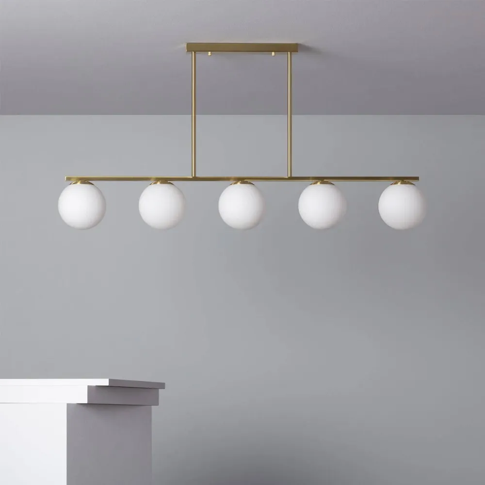 Lampe suspendue composée de métal et de verre avec éclairage LED | 4000K | lumière neutre