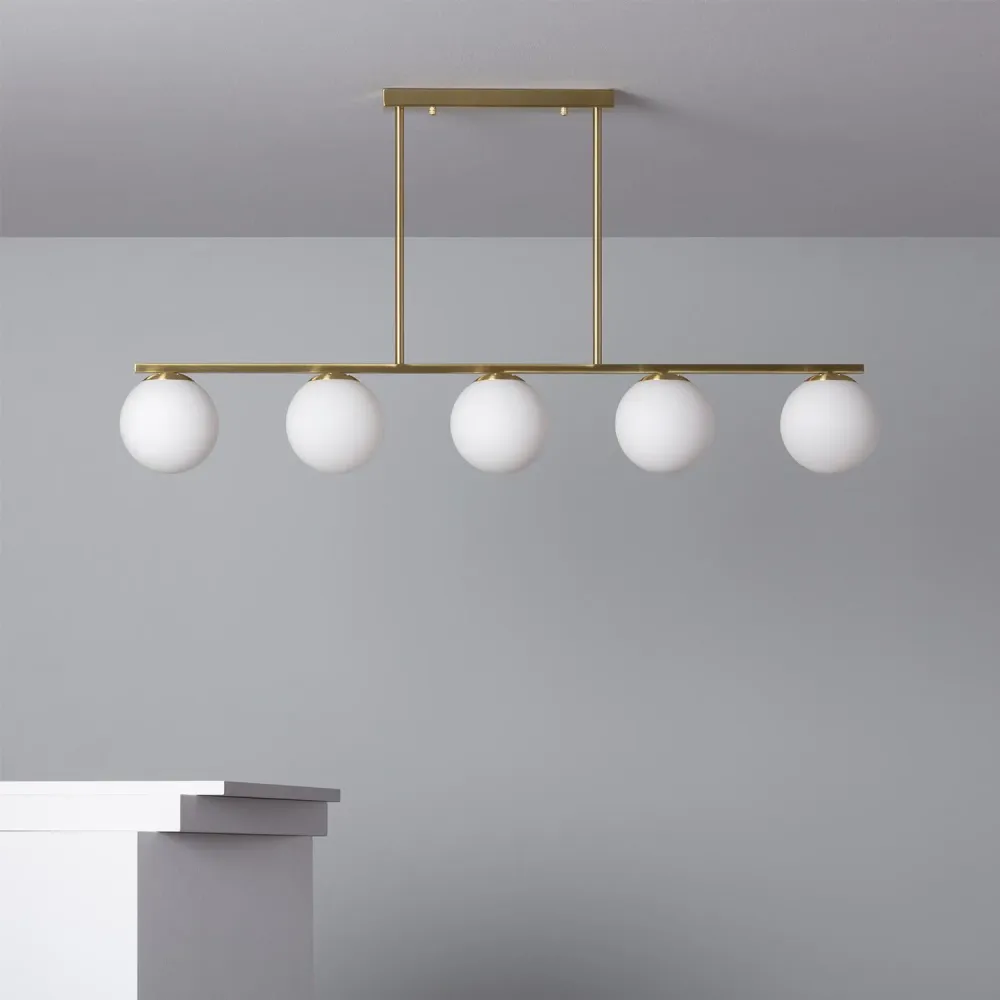 Lampe suspendue composée de métal et de verre avec éclairage LED | 4000K | lumière neutre