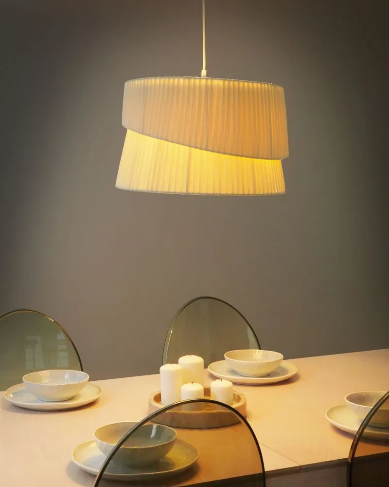 Lampe suspendue écru BIRIM pour entrée et couloir