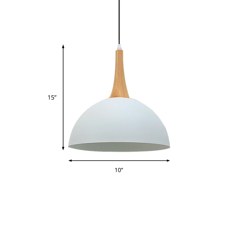 Lampe suspendue en forme de dôme, 1 lumière, noir/blanc, récent et élégante, en métal, pour salle de réunion, marché | 400...