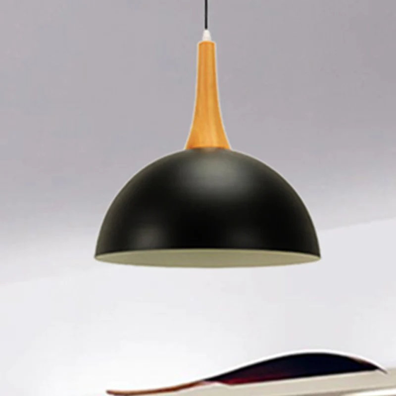 Lampe suspendue en forme de dôme, 1 lumière, noir/blanc, récent et élégante, en métal, pour salle de réunion, marché | 400...