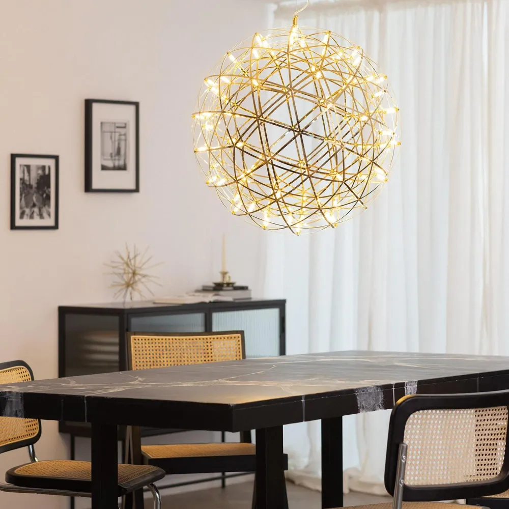 Lampe suspendue en métal avec LED, modèle Gloria 37 watts (Carré 30x30cm)