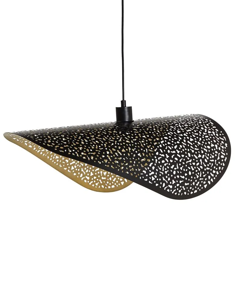 Lampe suspendue en métal noir MAHI - Installation Facile