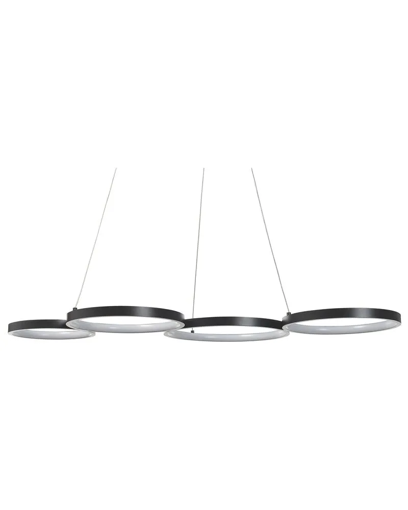 Lampe suspendue en métal noir PIBOR avec LED intégrée non remplaçable