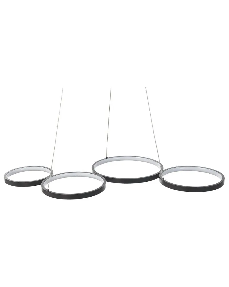 Lampe suspendue en métal noir PIBOR avec LED intégrée non remplaçable