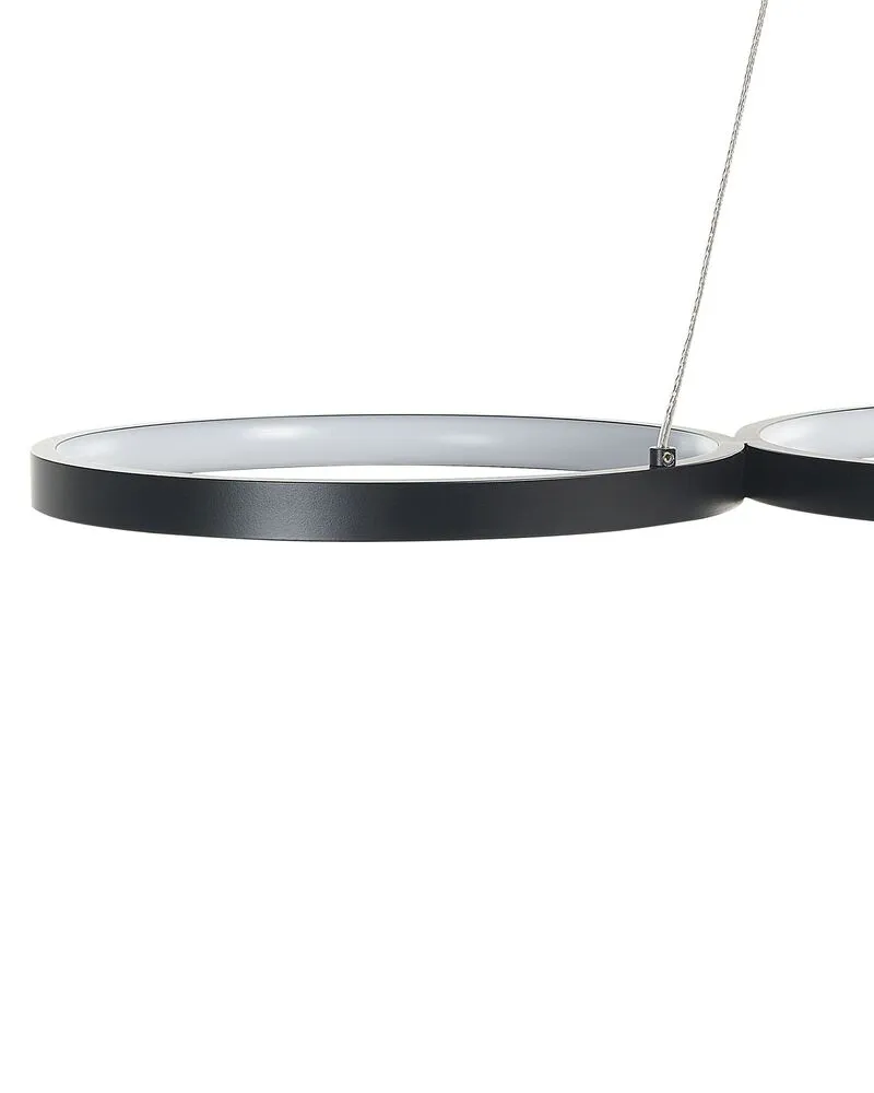 Lampe suspendue en métal noir PIBOR avec LED intégrée non remplaçable