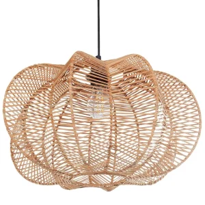 Lampe suspendue en rotin naturel KIBI - Installation Facile