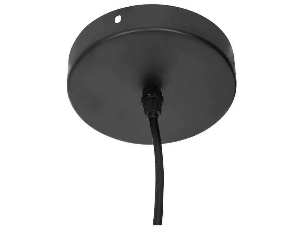 Lampe suspendue, Suspension luminaire coloris chamois et métal noir - D. 48 x H. 38 cm