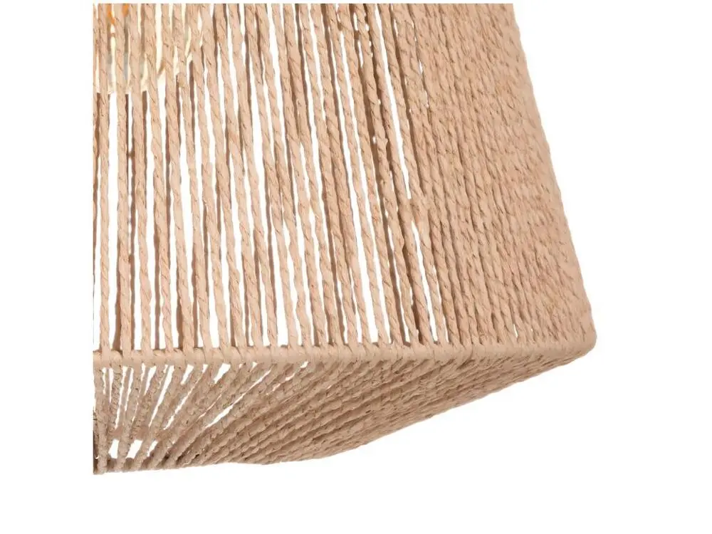 Lampe suspendue, Suspension luminaire coloris chamois et métal noir - D. 48 x H. 38 cm