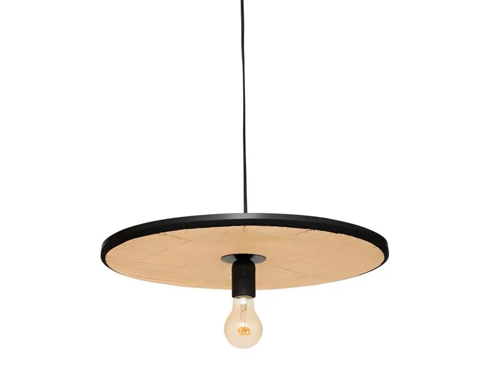 Lampe suspendue, suspension luminaire en métal noir - Diamètre 44 cm (Carré 30x30cm)