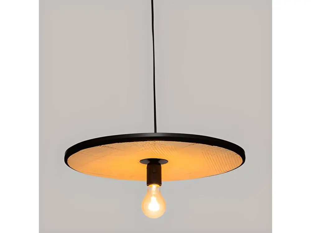 Lampe suspendue, suspension luminaire en métal noir - Diamètre 44 cm (Carré 30x30cm)