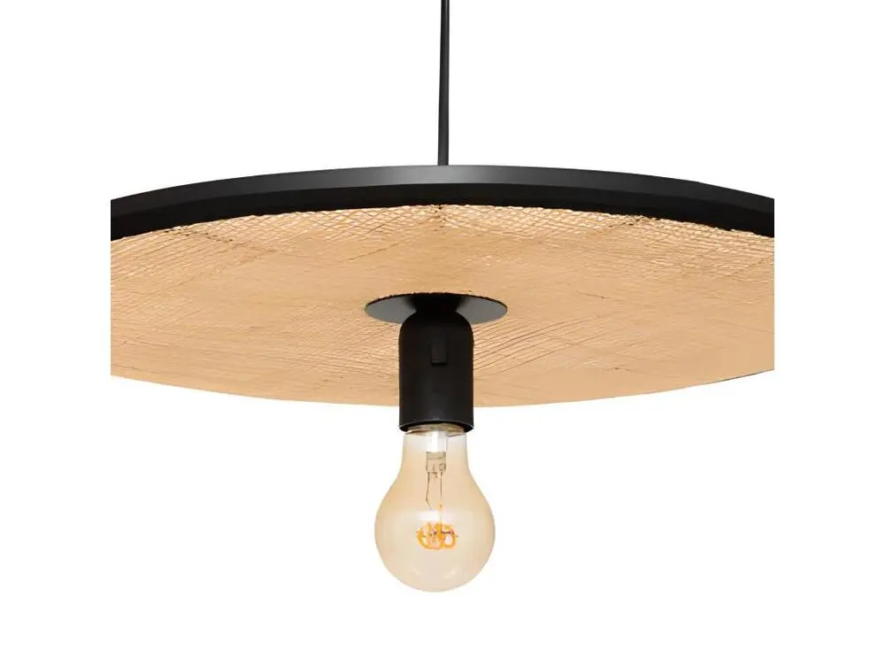 Lampe suspendue, suspension luminaire en métal noir - Diamètre 44 cm (Carré 30x30cm)