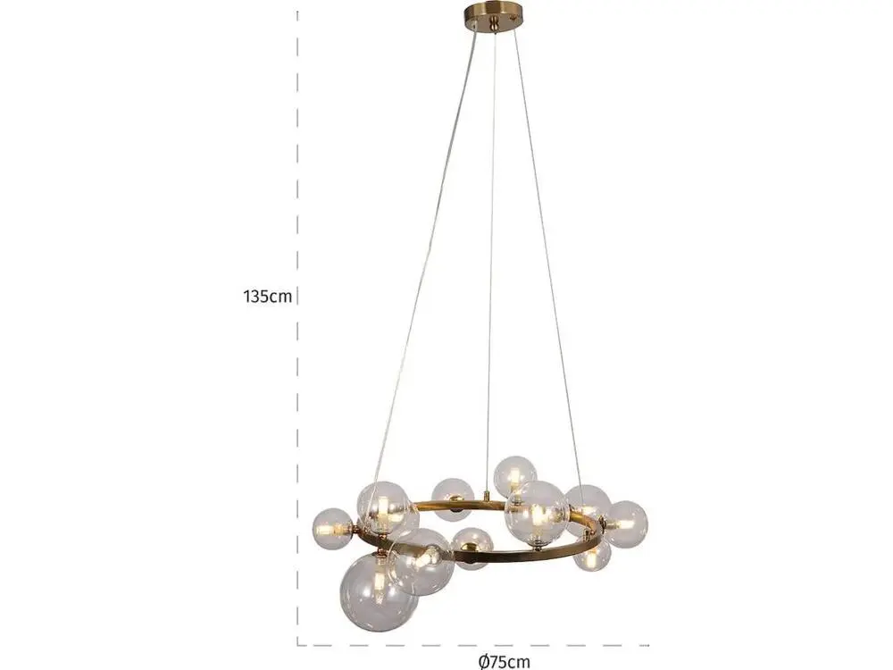 Lampe suspendue Yosie effet brossé