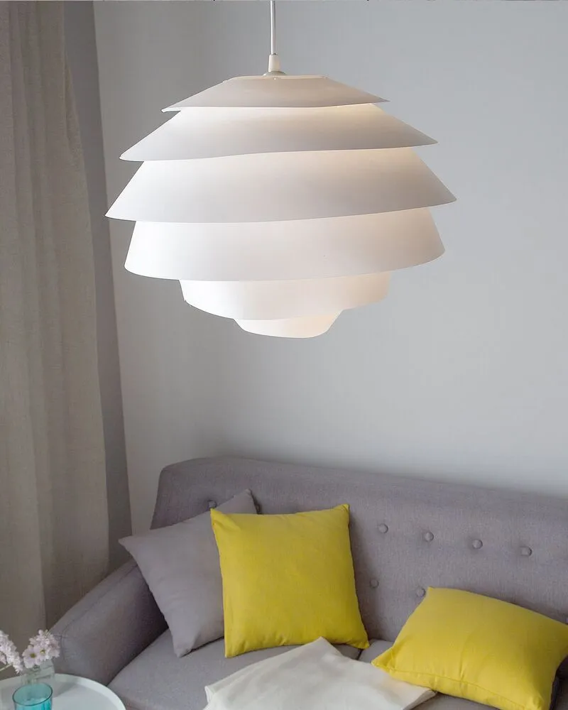 Lampe suspension blanc CONGO en acrylique dépoli