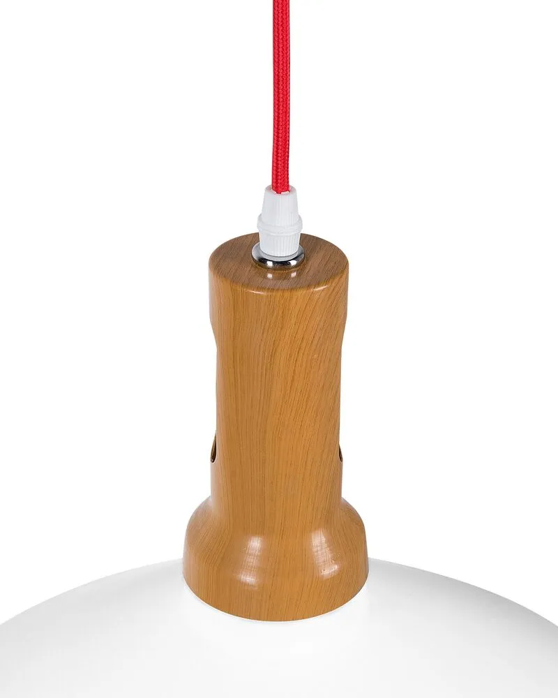 Lampe suspension blanc et doré SEPIK avec fixation réglable