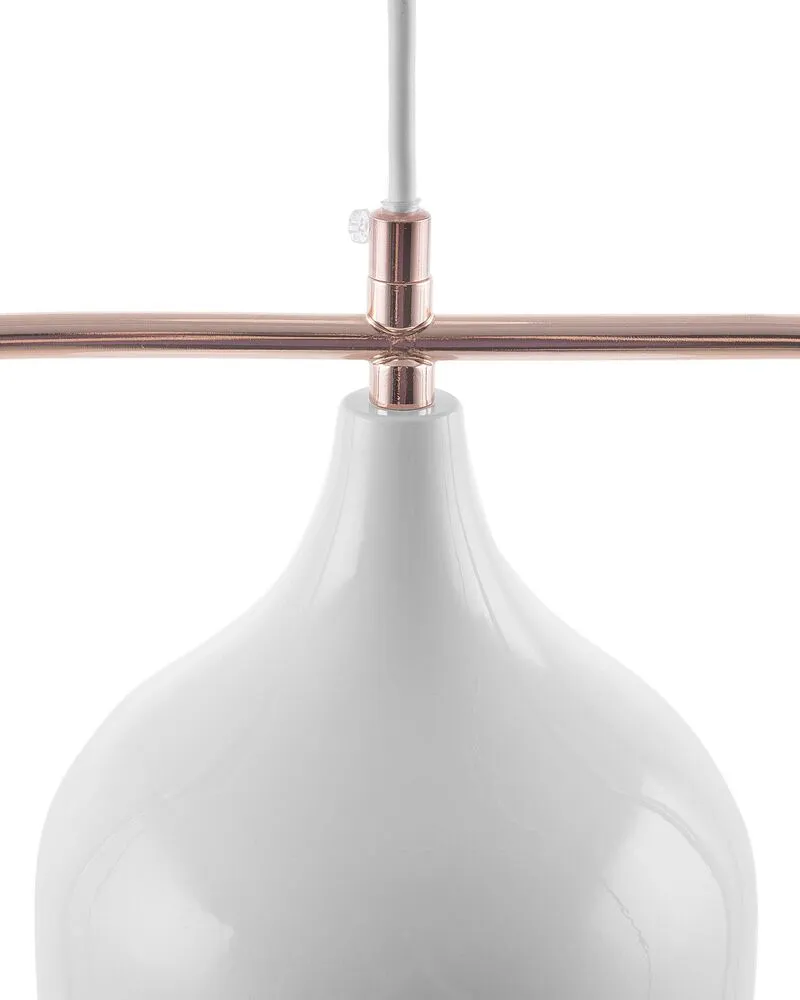 Lampe suspension blanc MAVONE avec diffuseur opale