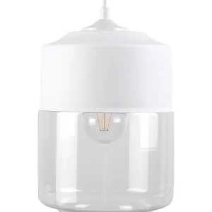 Lampe suspension blanc en verre translucide JURUA