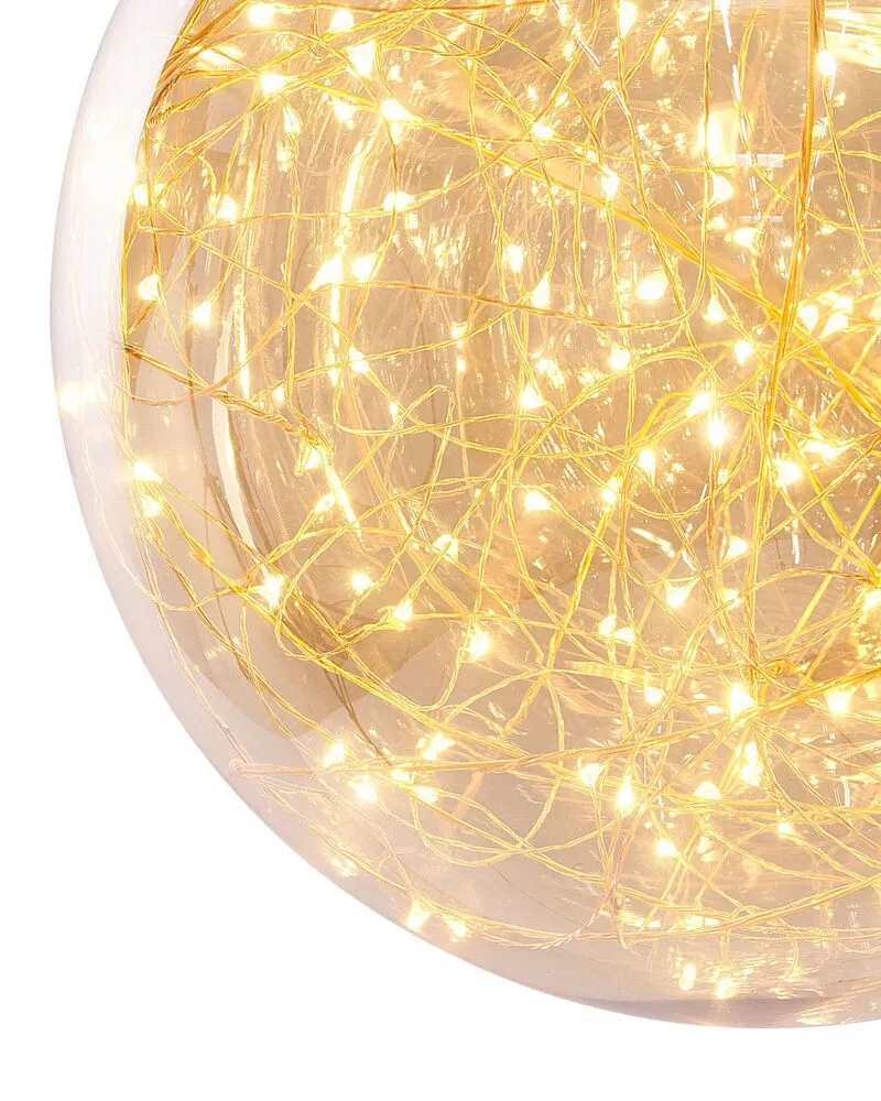 Lampe suspension boule cuivrée BENI petite IP44 pour salle de bain