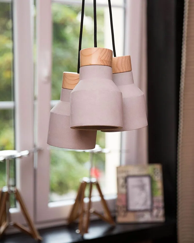 Lampe suspension en béton BAHT Sans outil d'installation