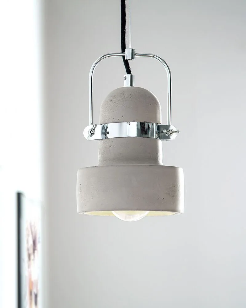 Lampe suspension en béton gris VERDE avec fixation réglable