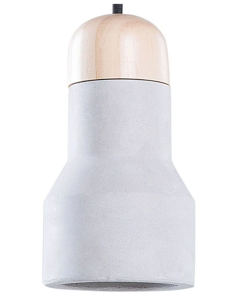 Lampe suspension gris et marron APURE avec fixation réglable