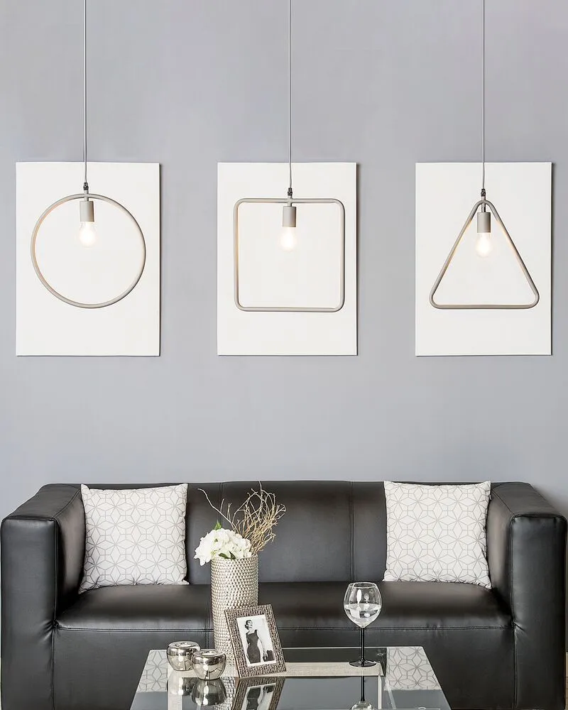 Lampe suspension grise JURUENA | 4000K | lumière neutre