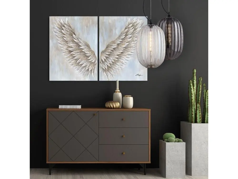 Lampe Suspension Lumineca Clair Tuline Ø35x50 cm Transparente Sans outil d'installation