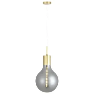Lampe Suspension Lumineca Laugo Ø30x50 cm Gris Sans outil d'installation