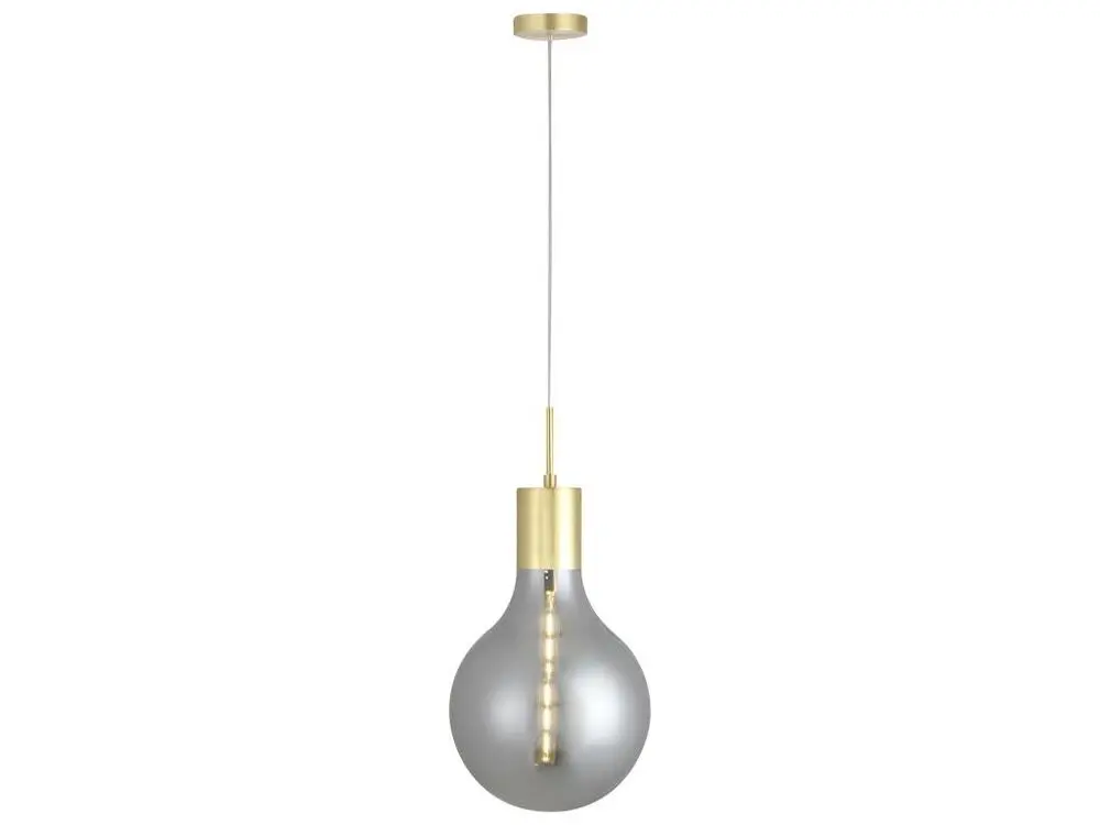 Lampe Suspension Lumineca Laugo Ø30x50 cm Gris Sans outil d'installation