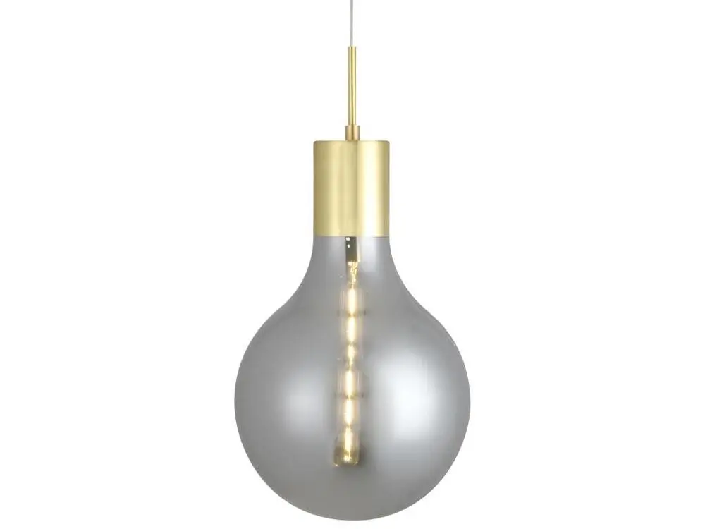 Lampe Suspension Lumineca Laugo Ø30x50 cm Gris Sans outil d'installation