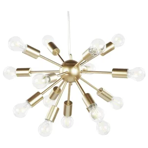 Lampe à suspension 15 lumières métal doré BALAGAS - Installation Facile