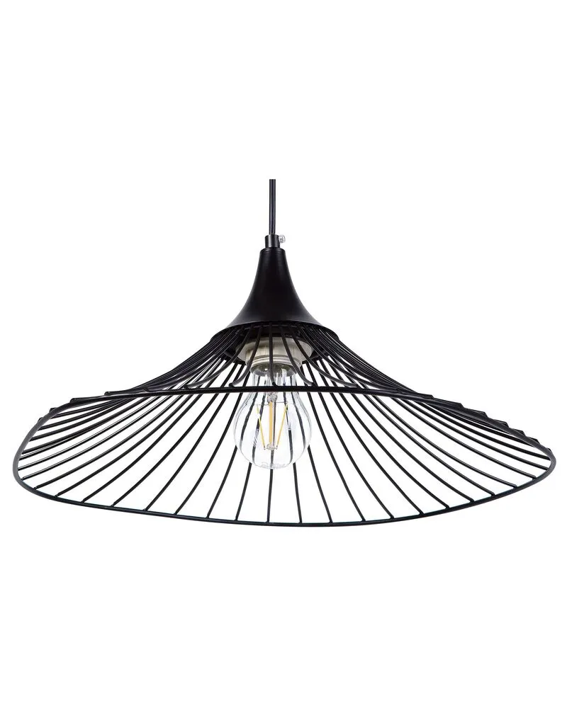 Lampe suspension en métal noir MAZARO (Carré 30x30cm)