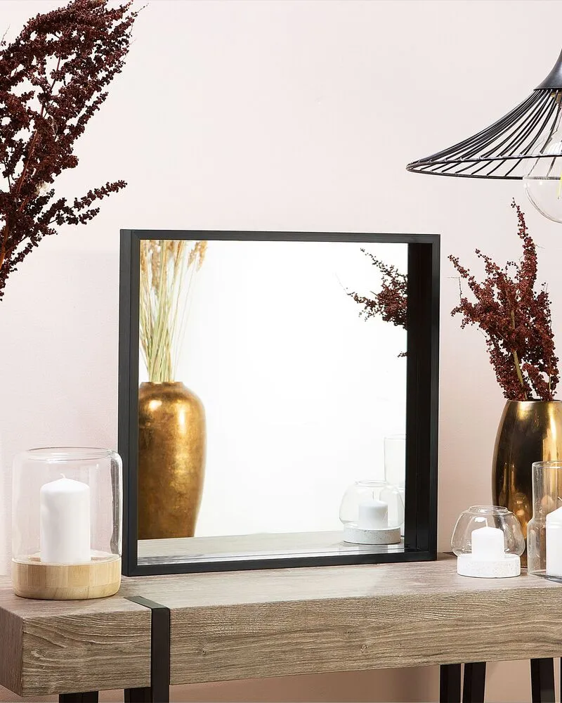 Lampe suspension en métal noir MAZARO (Carré 30x30cm)