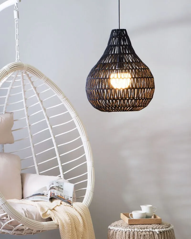 Lampe suspension noire MOLOPO avec LED intégrée non remplaçable