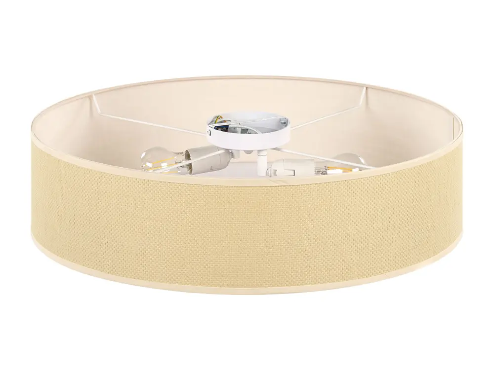 Lampe suspension en papier teinte naturelle MAGNO avec fixation réglable