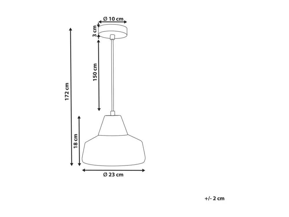 Lampe suspension en verre noir et doré TALPARO à fixation clip