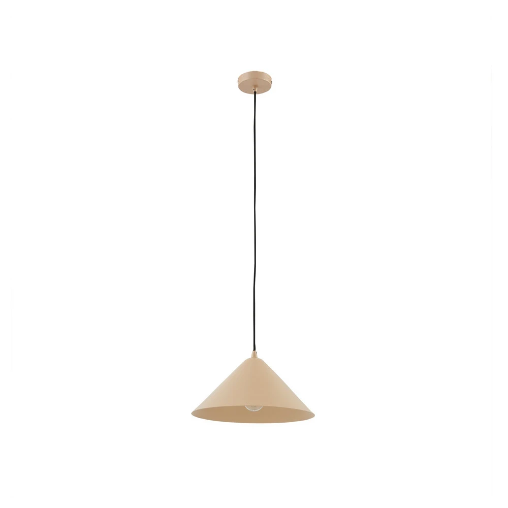 Lindby suspension Clarine, chamois, Ø 32 cm, métal