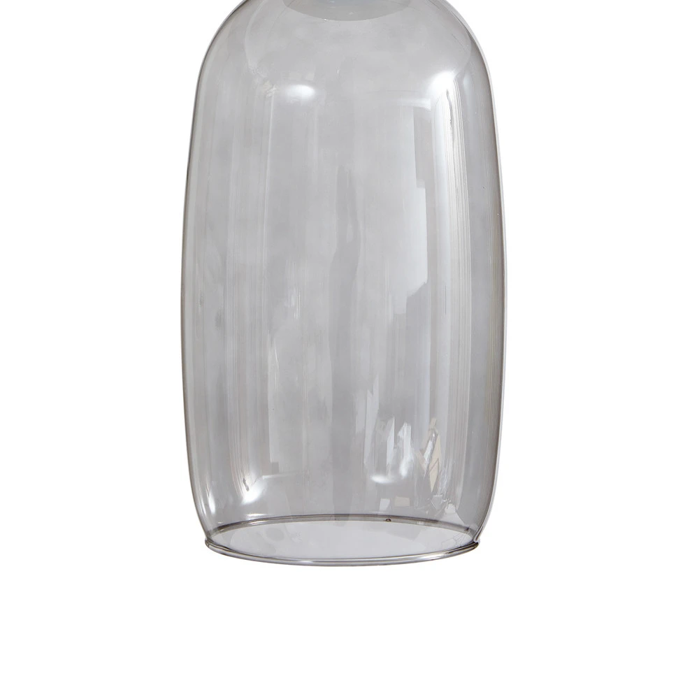 Lucande Suspension LED Fay, gris évident/bleu évident, verre, Ø 15 cm IP44 pour salle de bain