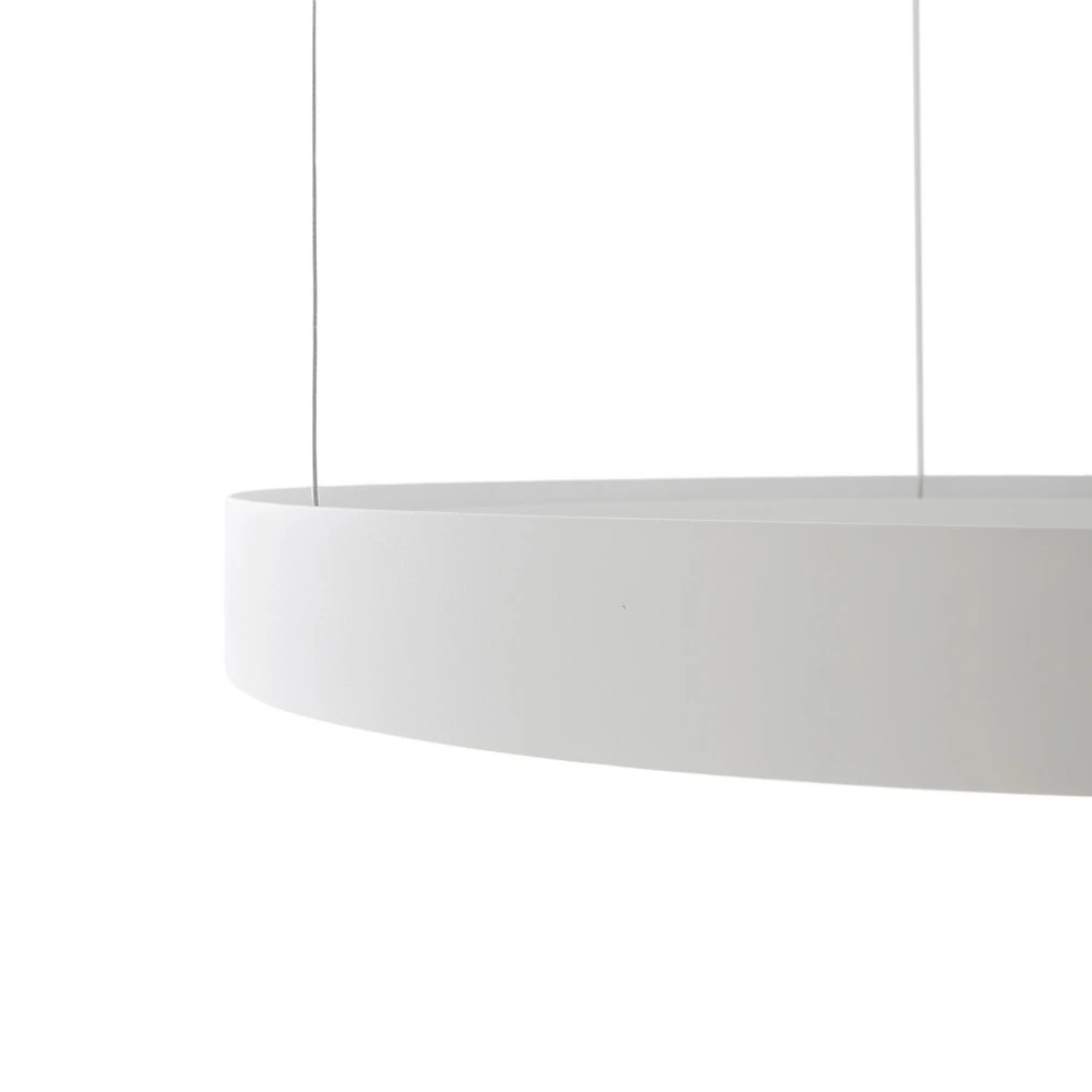 Lucande suspension LED Philine, Ø 60 cm, blanc, fer | 4000K | lumière neutre