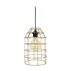Luminaire de plafond design contemporain CRAPAROLA - Suspension lanterne métal or